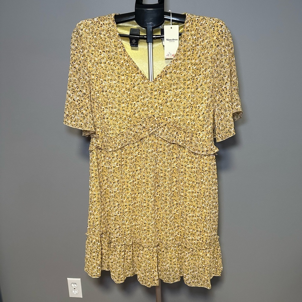 Yellow Floral Dress - Picture 2 of 12